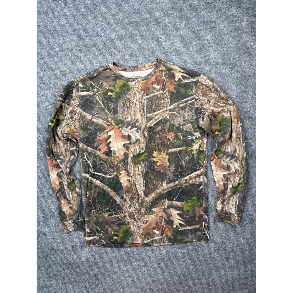 RedHead Mens Long Sleeve Hunting Shirt Camo Tree Leaf Print Size Medium
